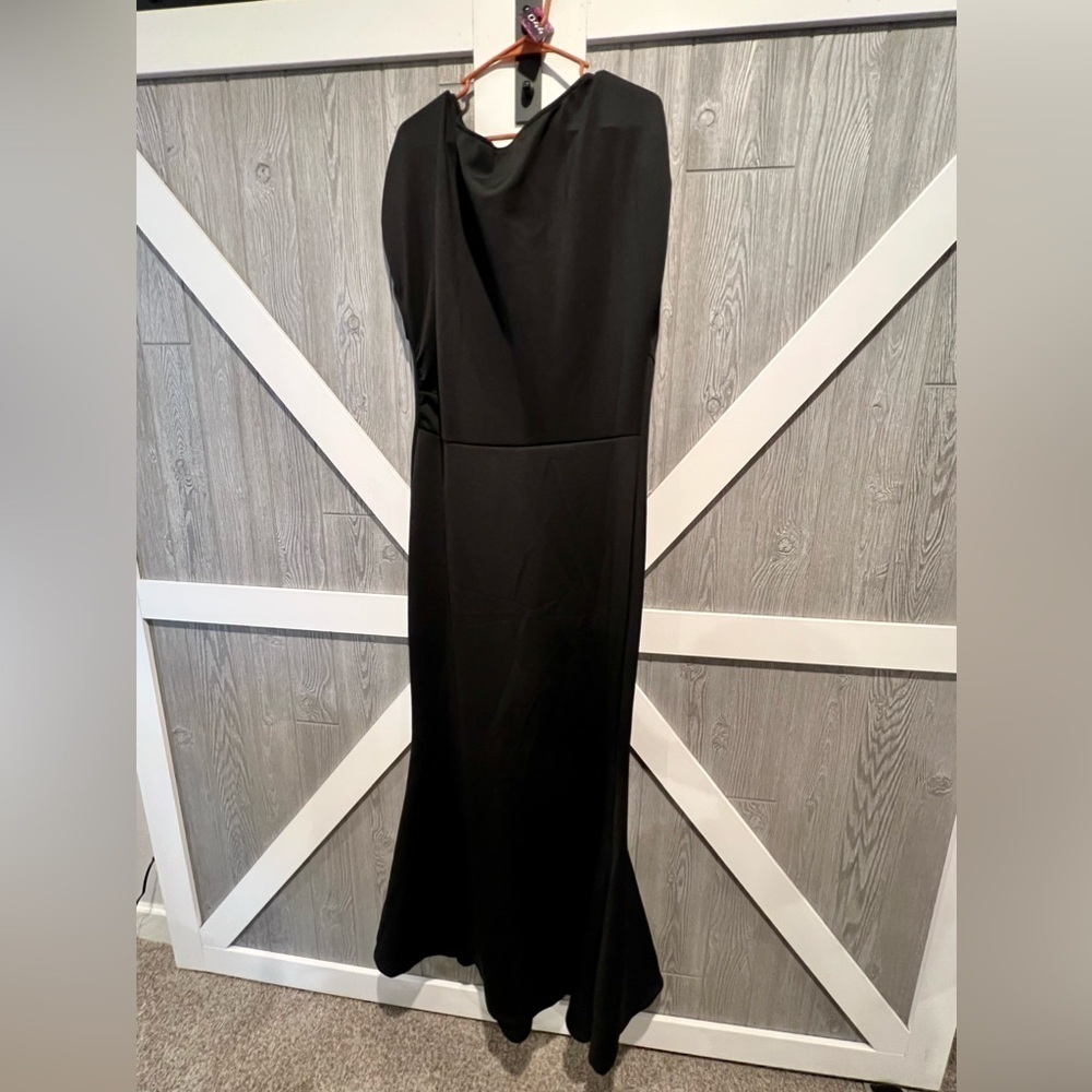 044. NEW Black Plus Size Mermaid Sleeveless Gown Formal Evening Dress 2X